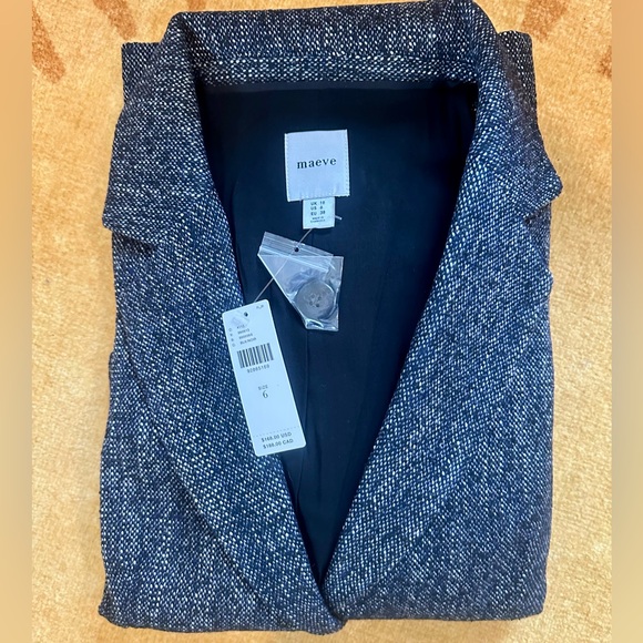 Maeve Mixed Media Relaxed Jacket Size 6 NWT - Picture 11 of 11